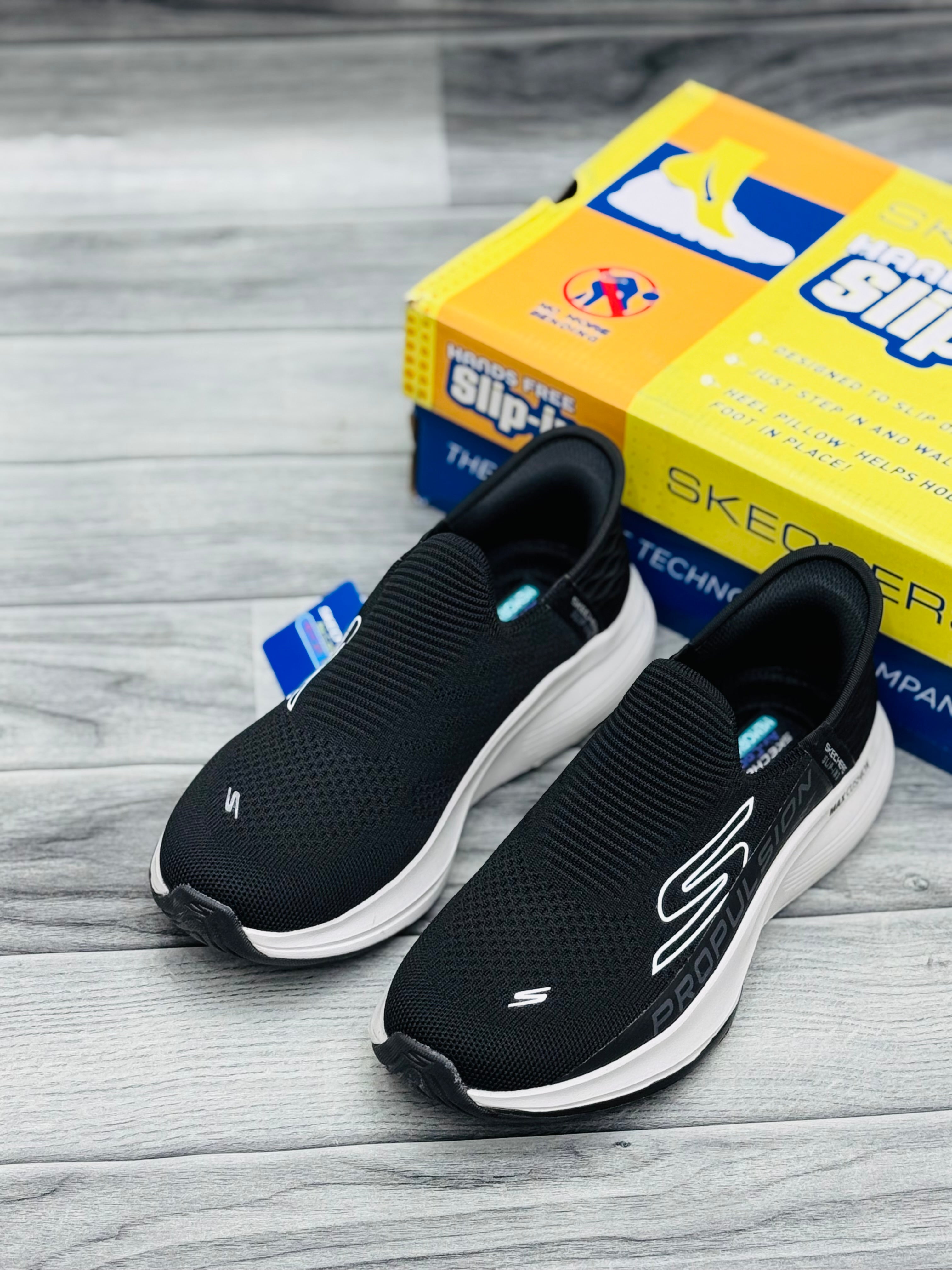 Skechars propulsion slip in memory foam medicated