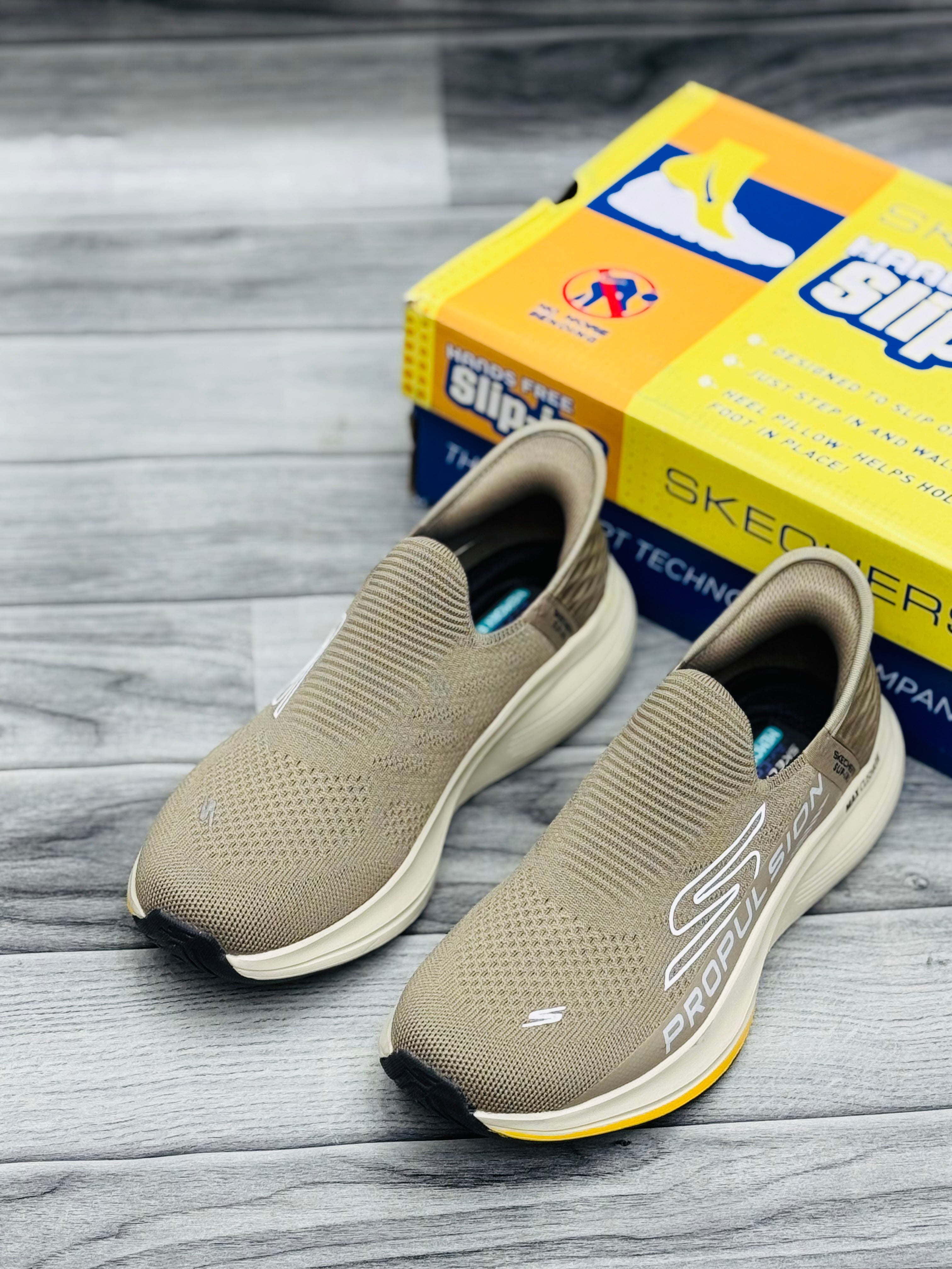 Skechars propulsion slip in memory foam medicated