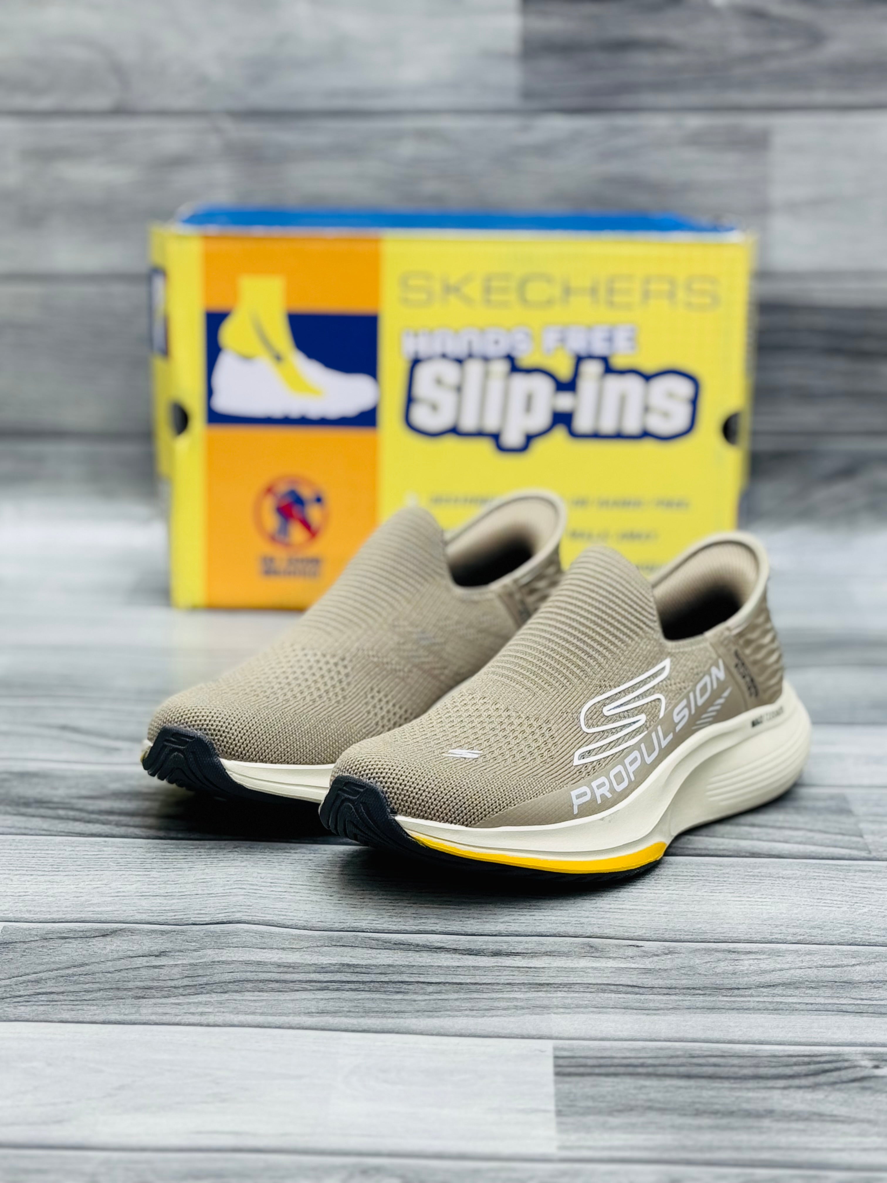 Skechars propulsion slip in memory foam medicated