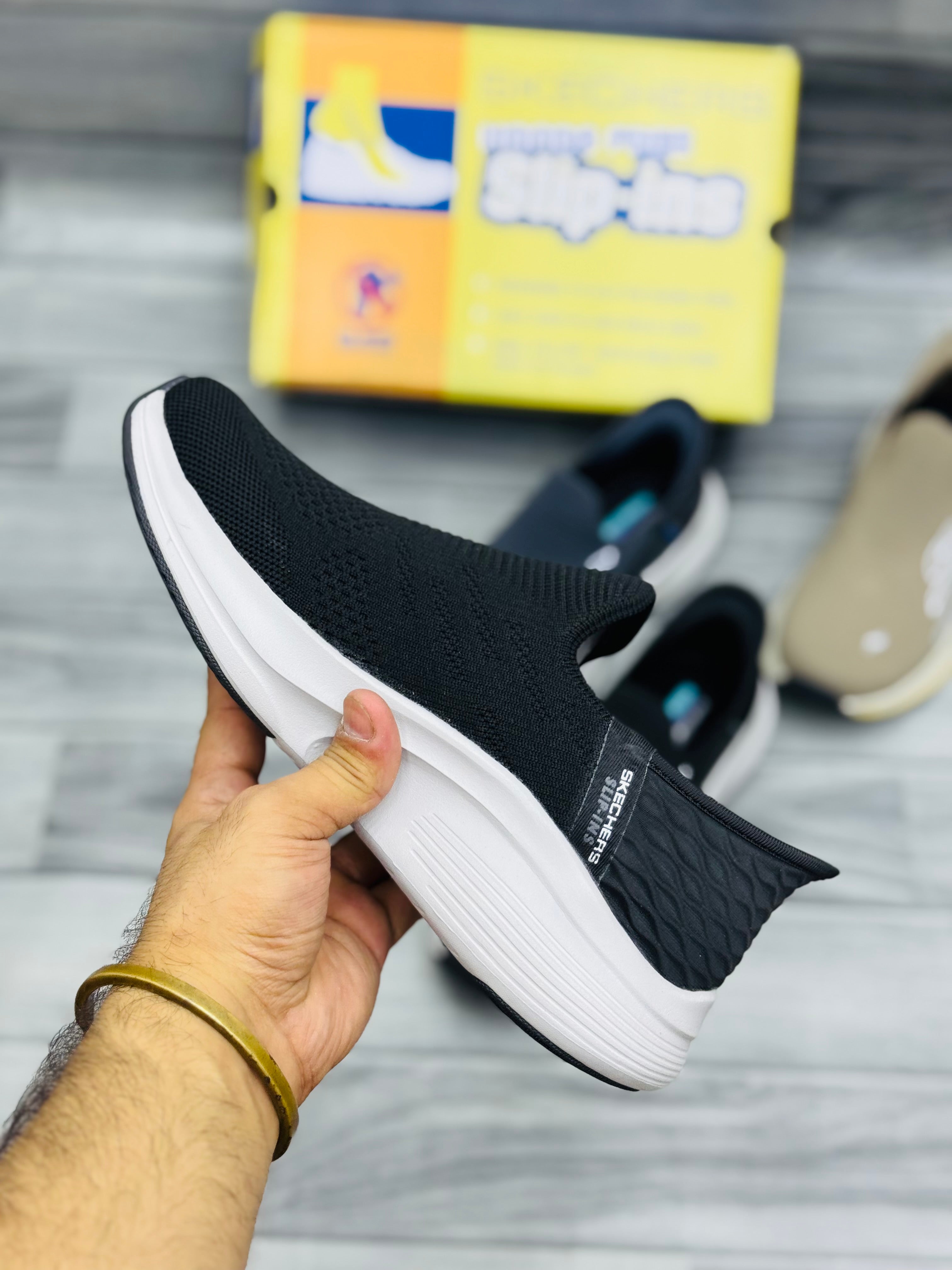 Skechars propulsion slip in memory foam medicated