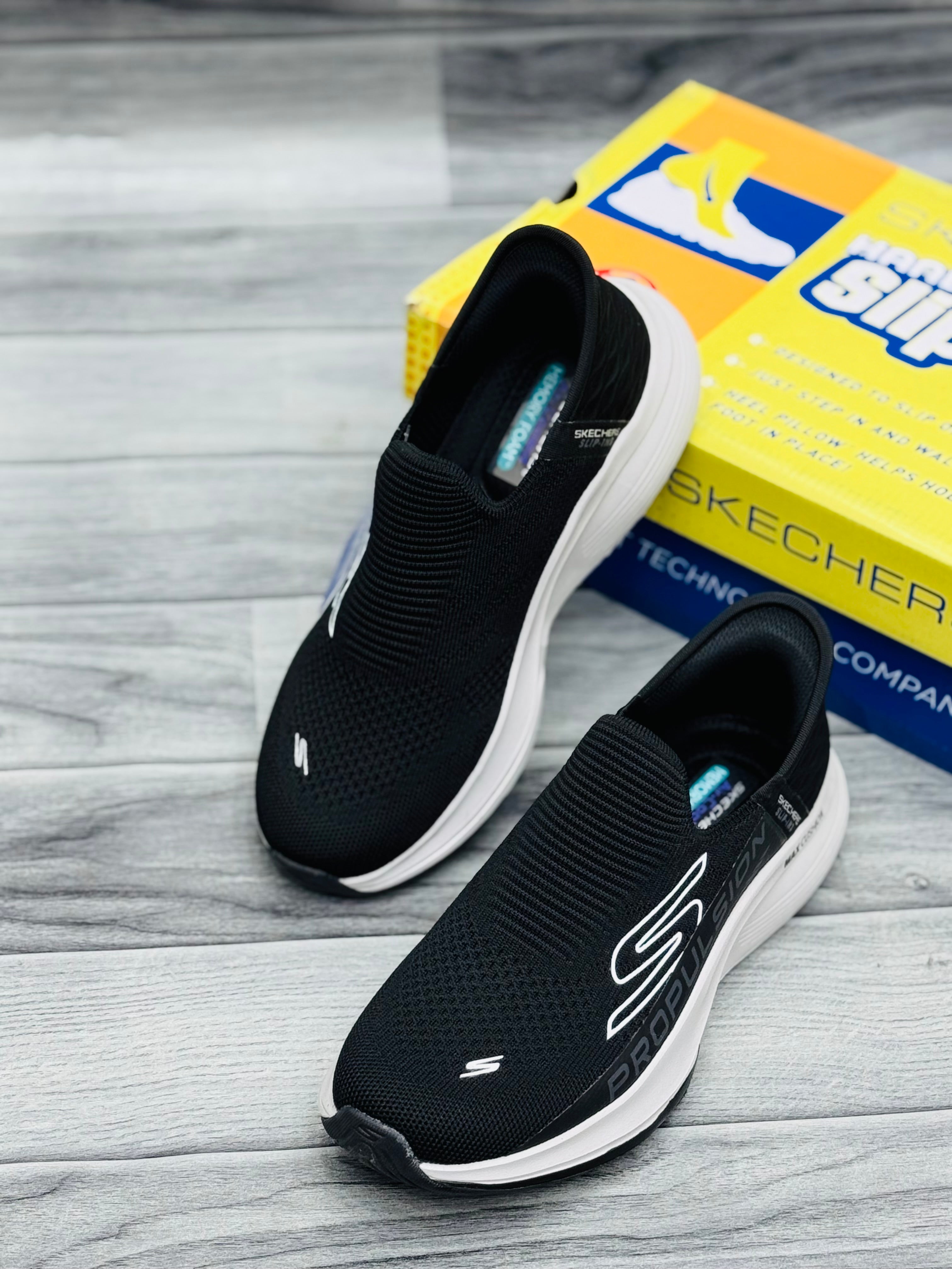 Skechars propulsion slip in memory foam medicated
