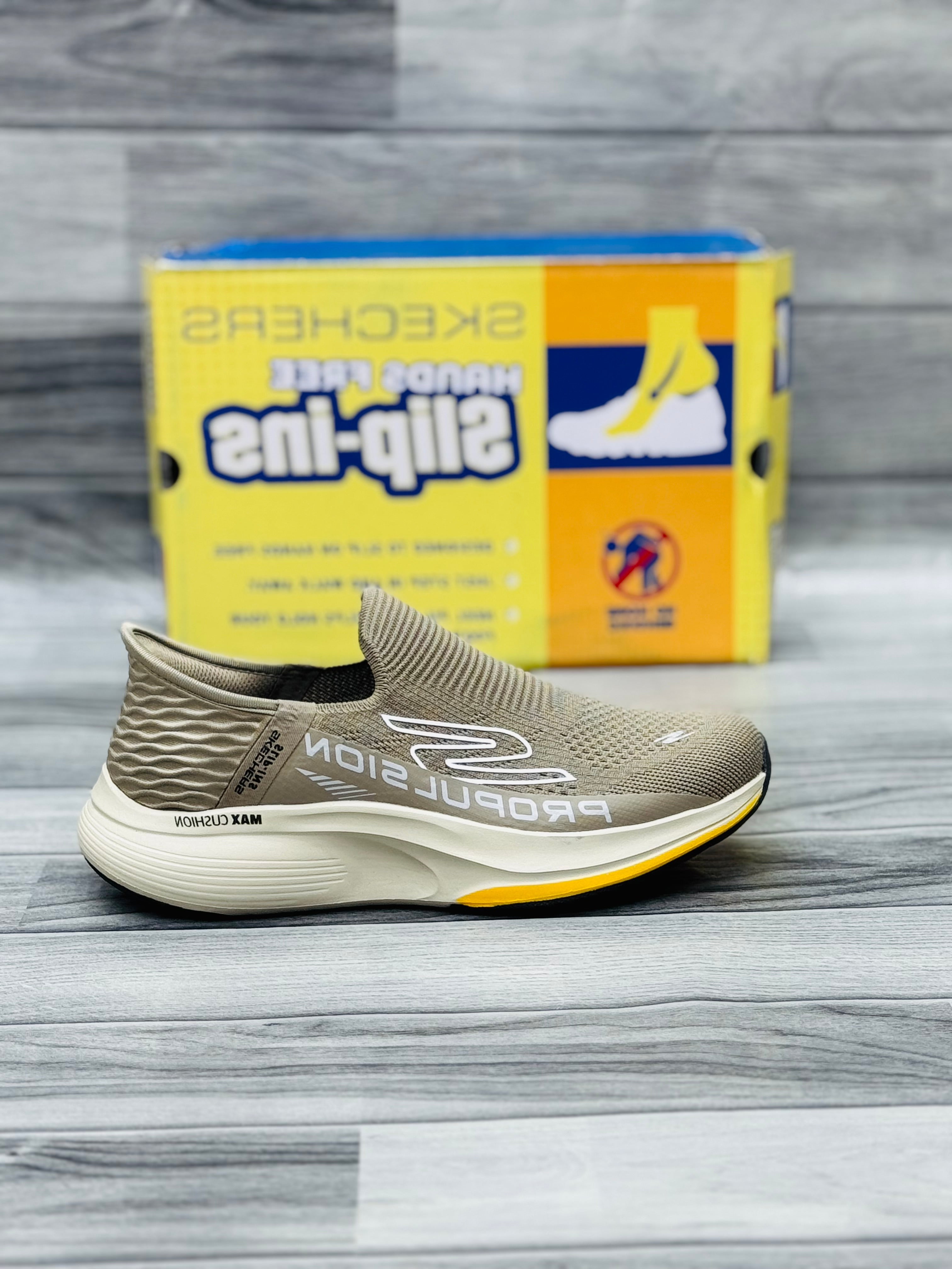 Skechars propulsion slip in memory foam medicated