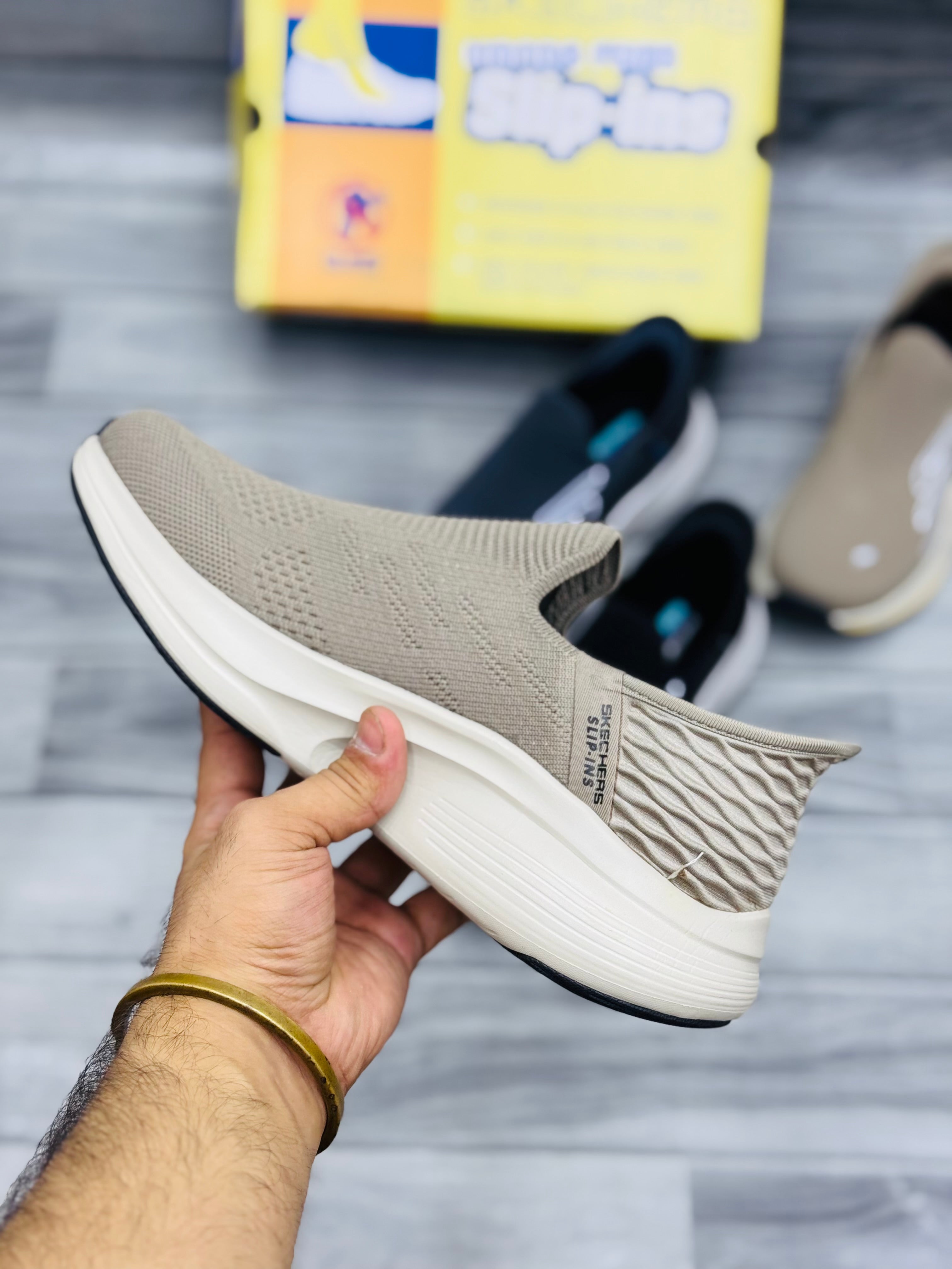Skechars propulsion slip in memory foam medicated